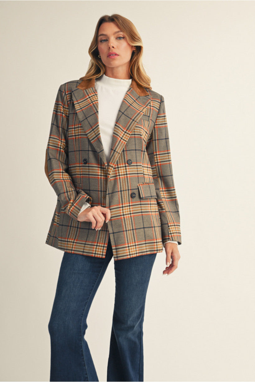 Camel Plaid Jacket