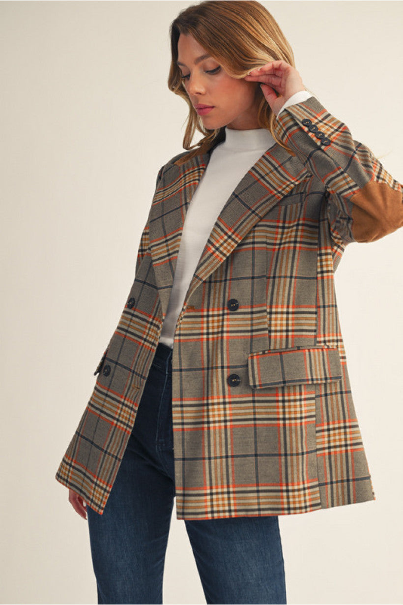 Camel Plaid Jacket
