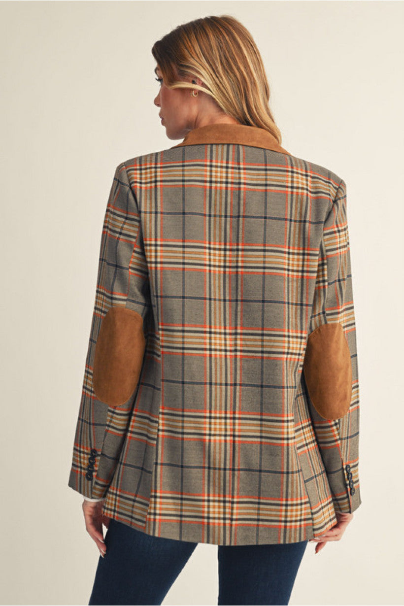 Camel Plaid Jacket