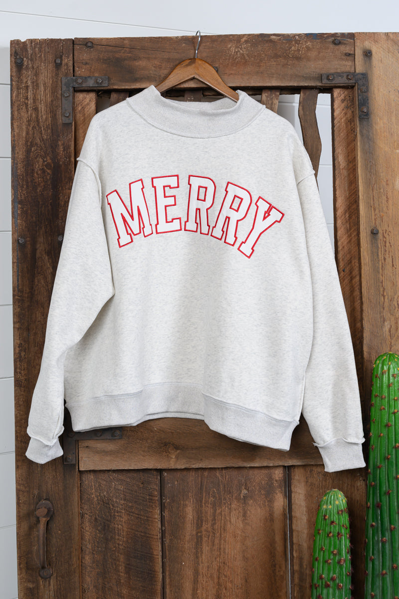 Merry Embroidered Sweatshirt