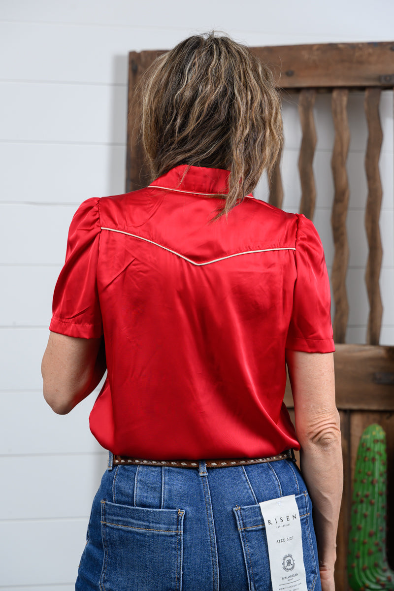 HH-Crimson Pearl Snap Satin