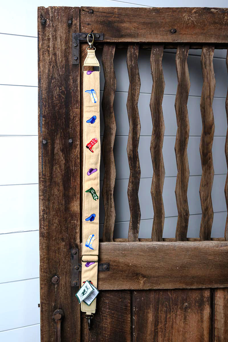 Western Motif Tan Adjustable Strap