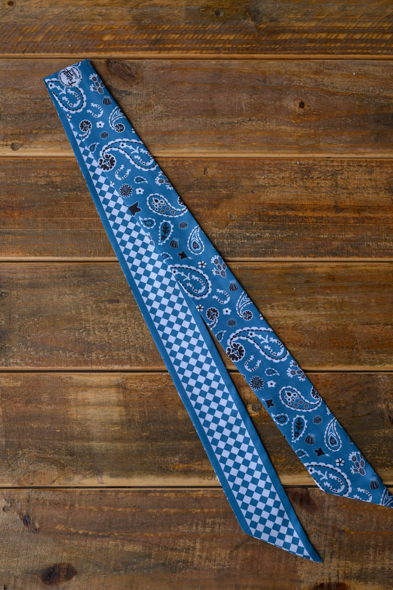 Luck Be a Paisley Twilly - Dusty Blue