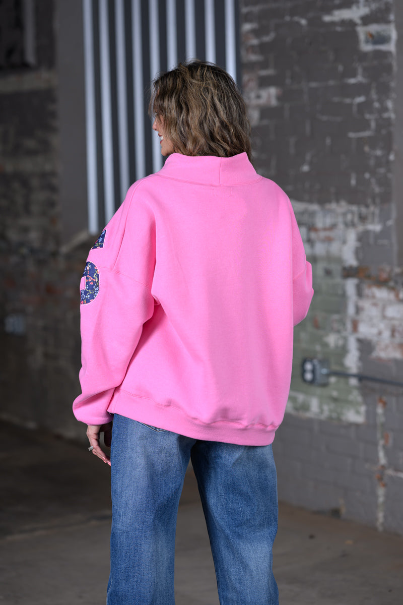 Simply Southern Pray Big Sweatshirt – Pink One Size Women's Faith Sweatshirt