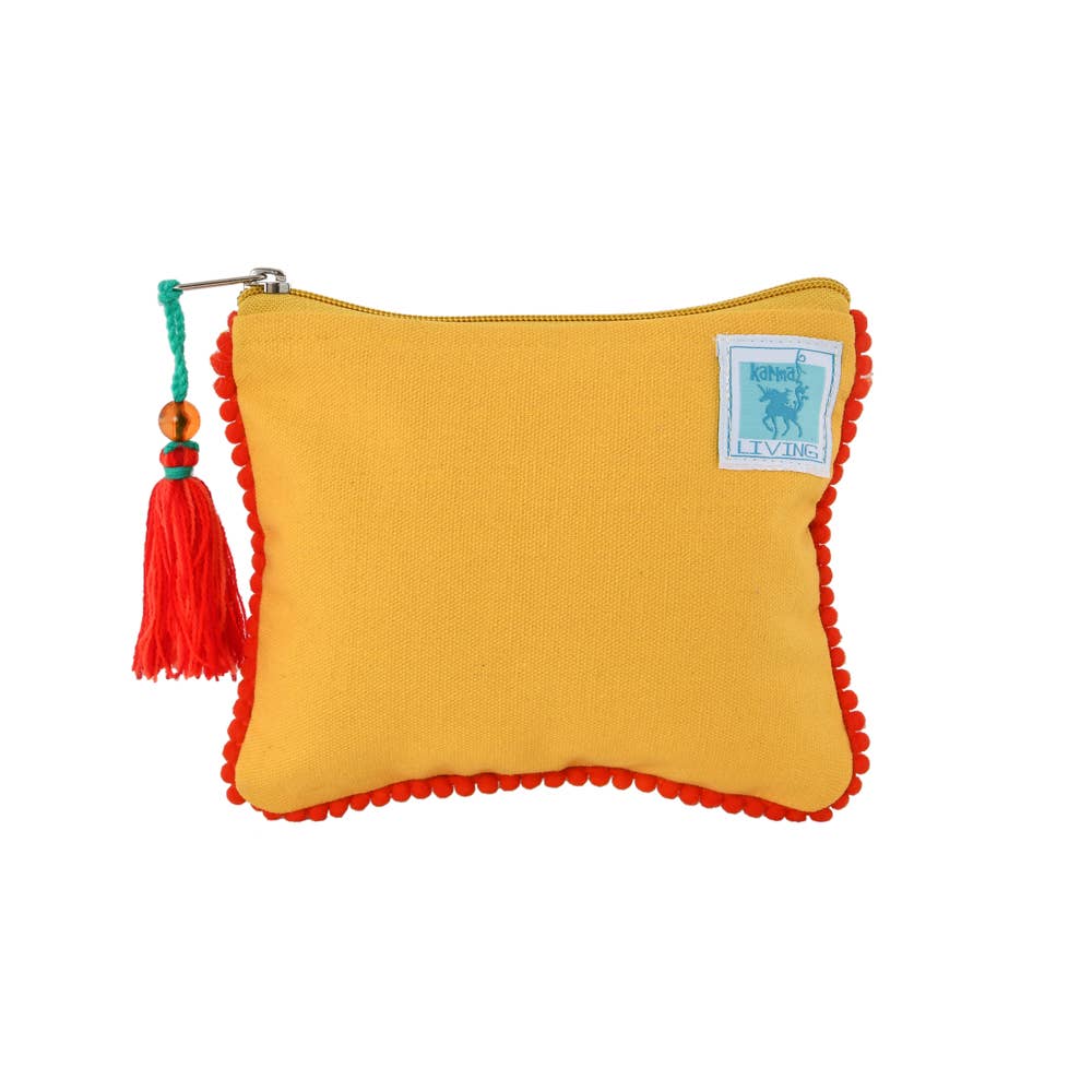 Yellow Canvas Frieda poutch 6x8"