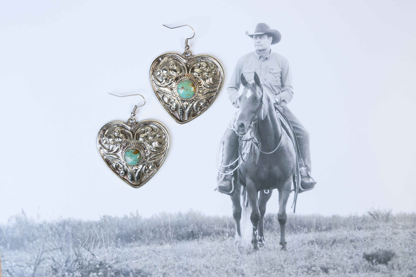 Turquoise Heart Earring 2