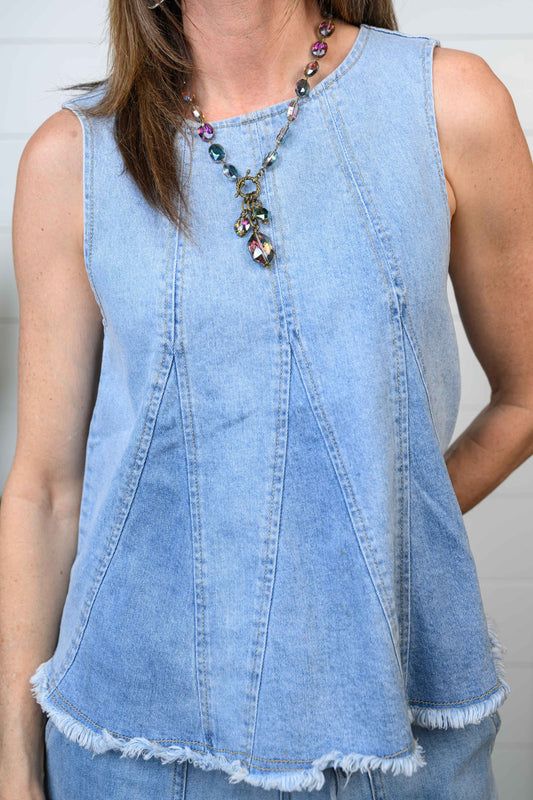 Denim Sleeveless Top