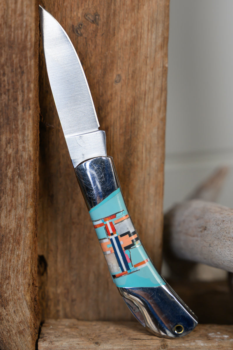 Pocket Knife Inlay Turquiose