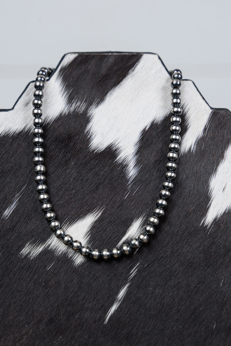 14" 6 mm Sterling Silver Pearls