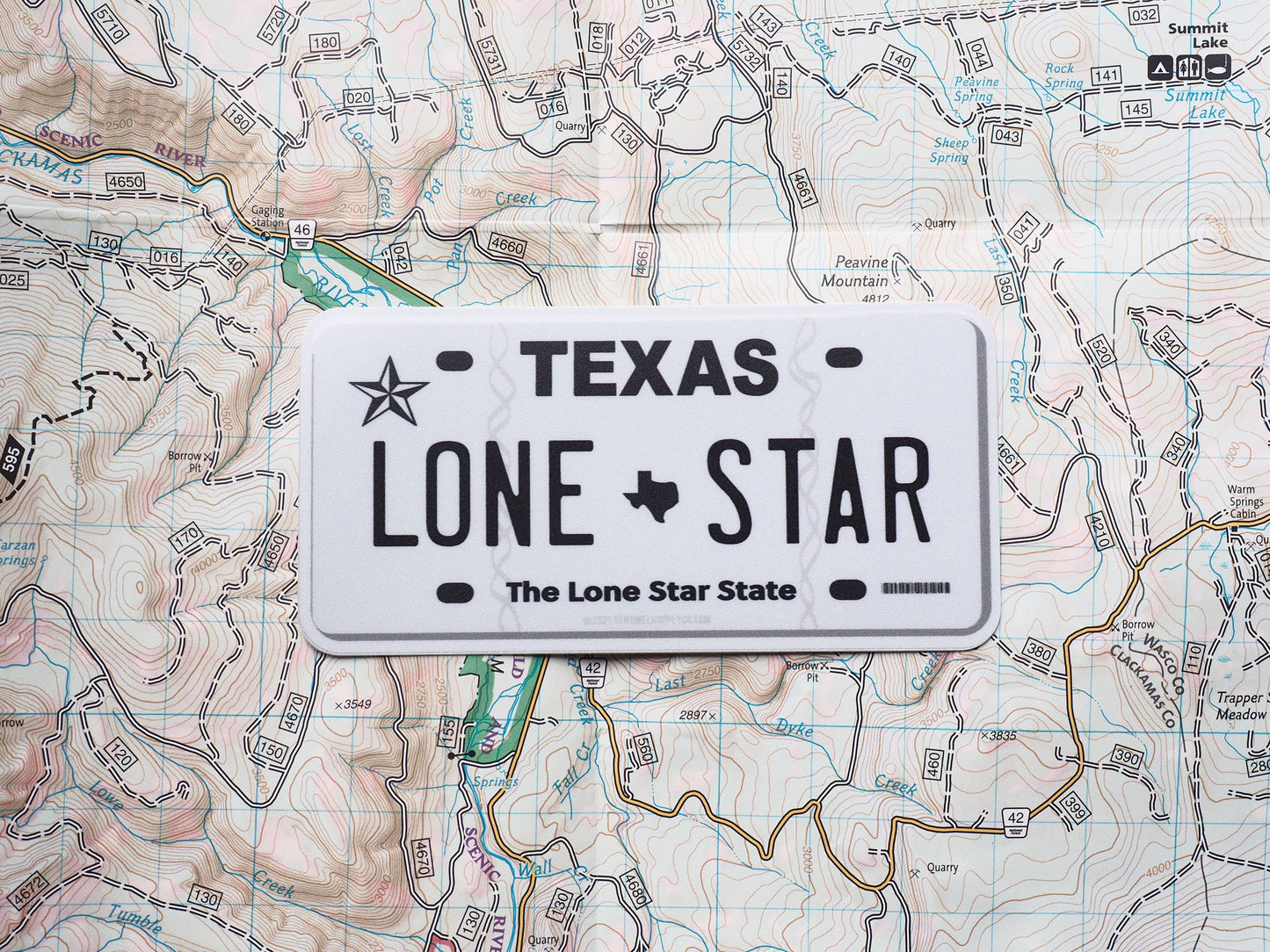 Lone Star License Plate Sticker