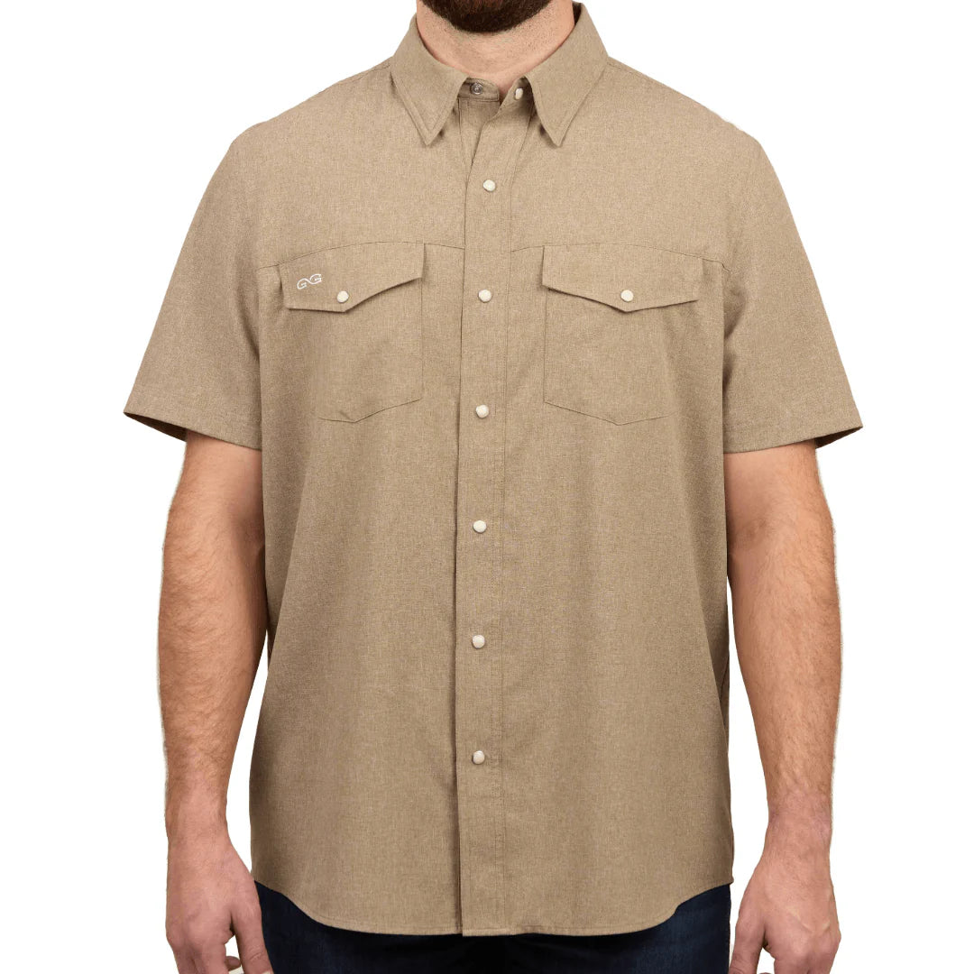 GameGuard Bark Stock Yard Short Sleeve Shirt – Men's Performance Western Shirt