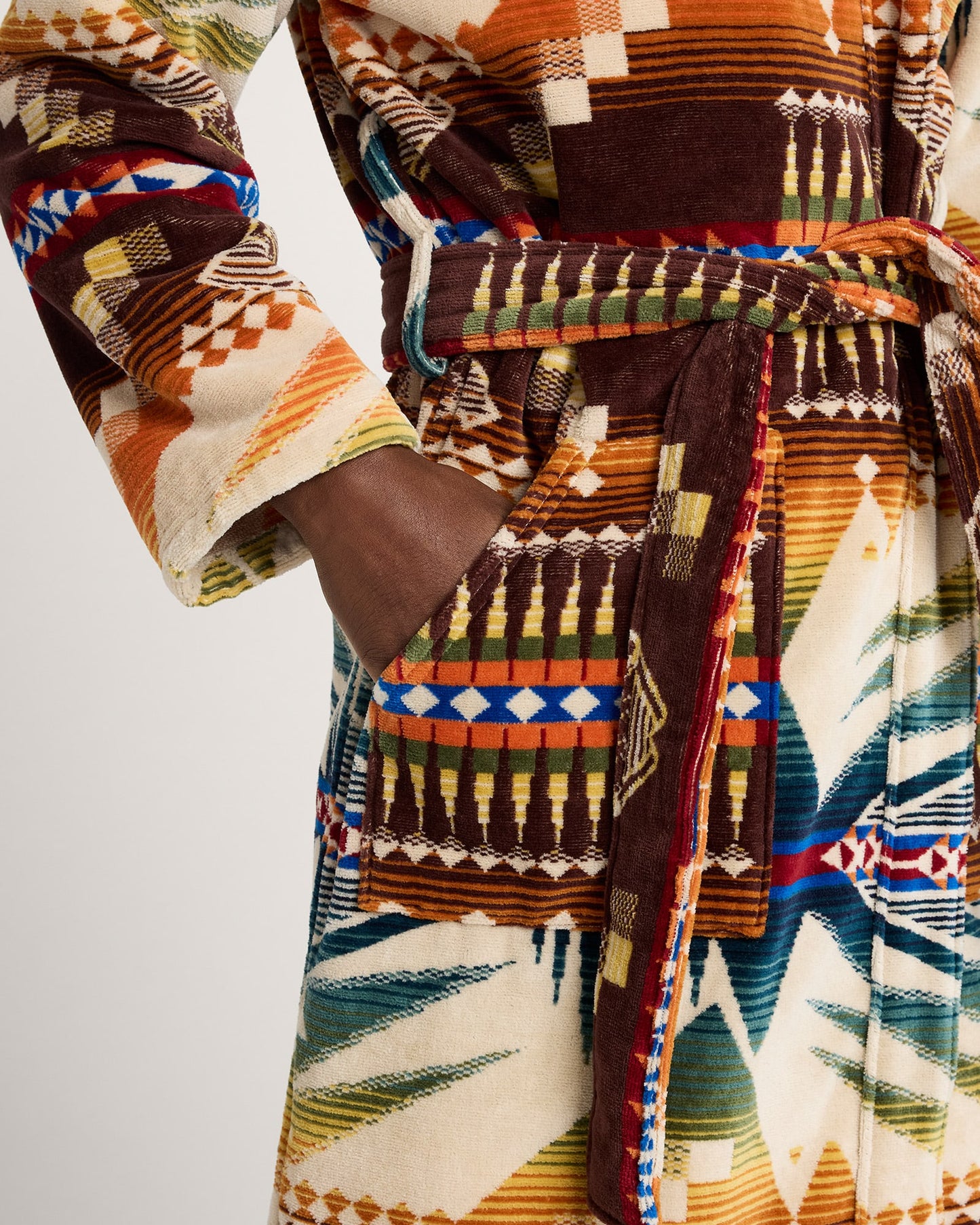 Unisex Mystic Lake Cotton Terry Velour Bathrobe