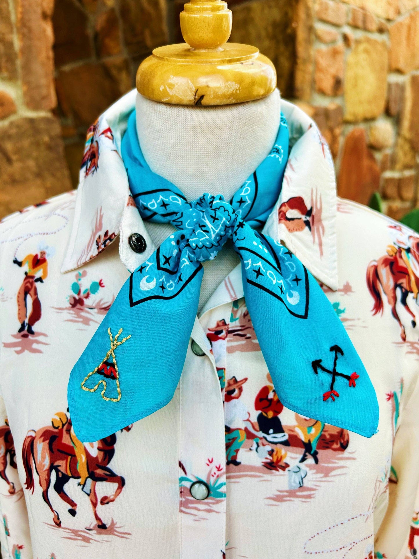 Pradera Blue Taos Bandana