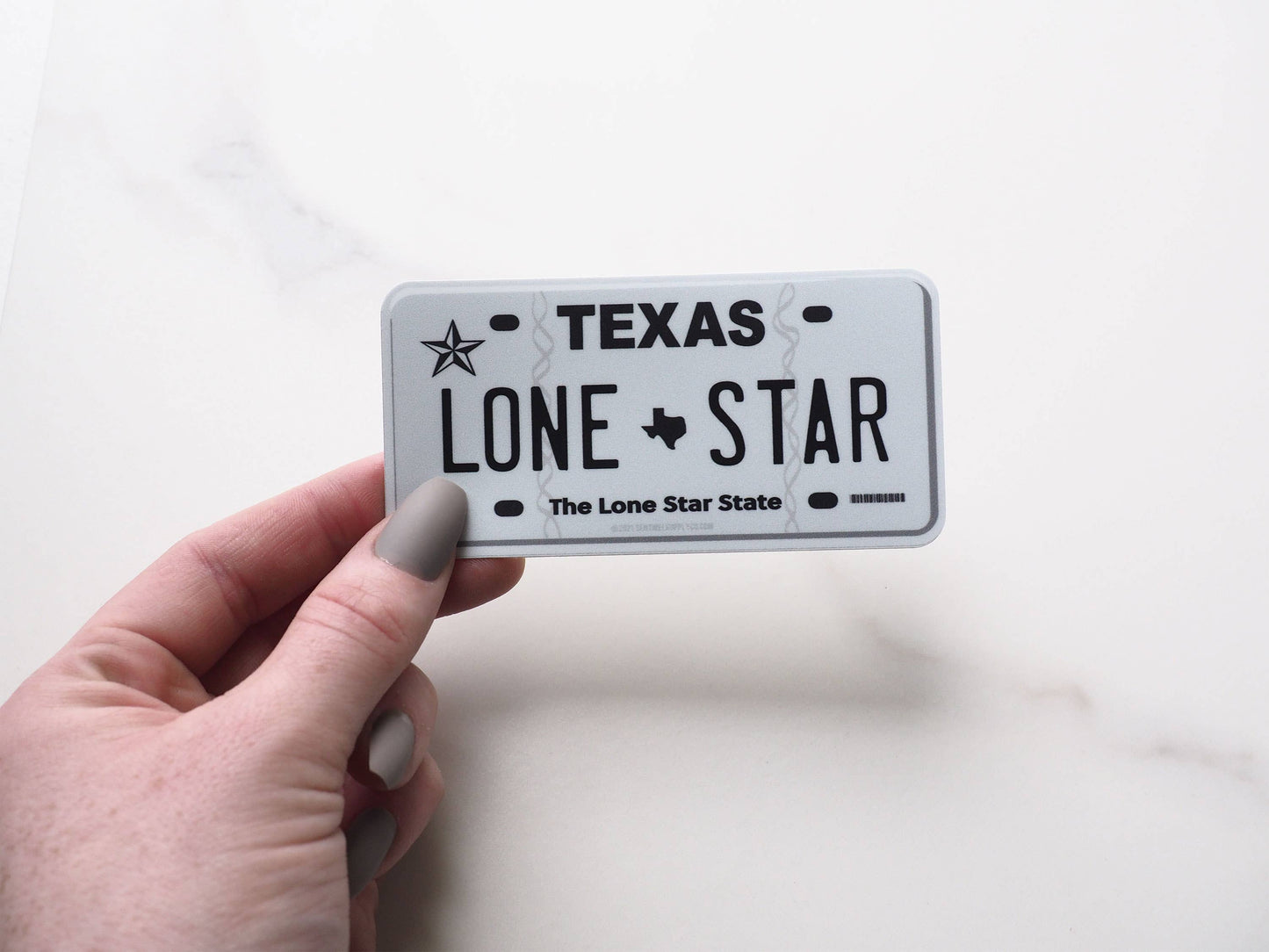 Lone Star License Plate Sticker