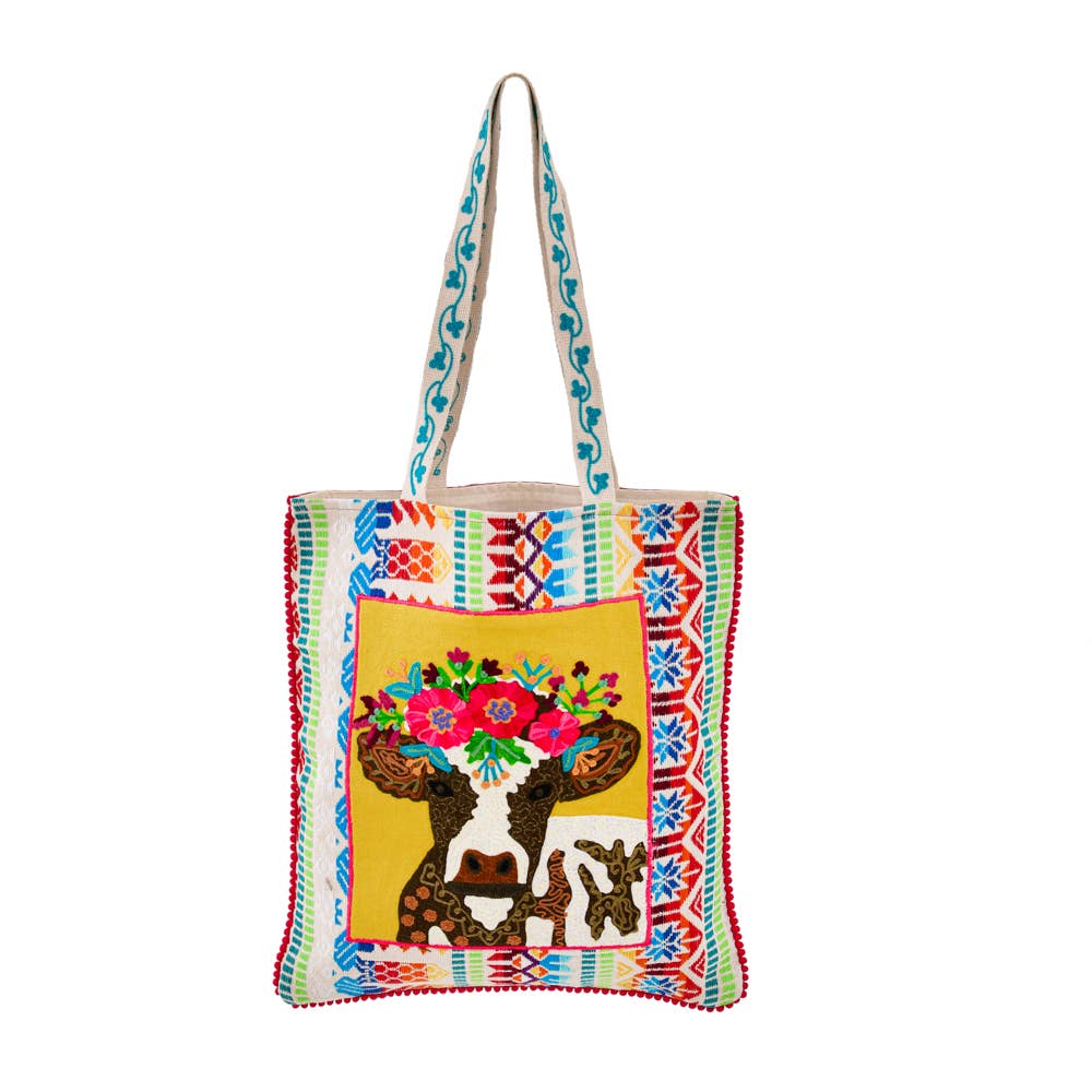 CLASSIC COW TOTE BAG 16X14"