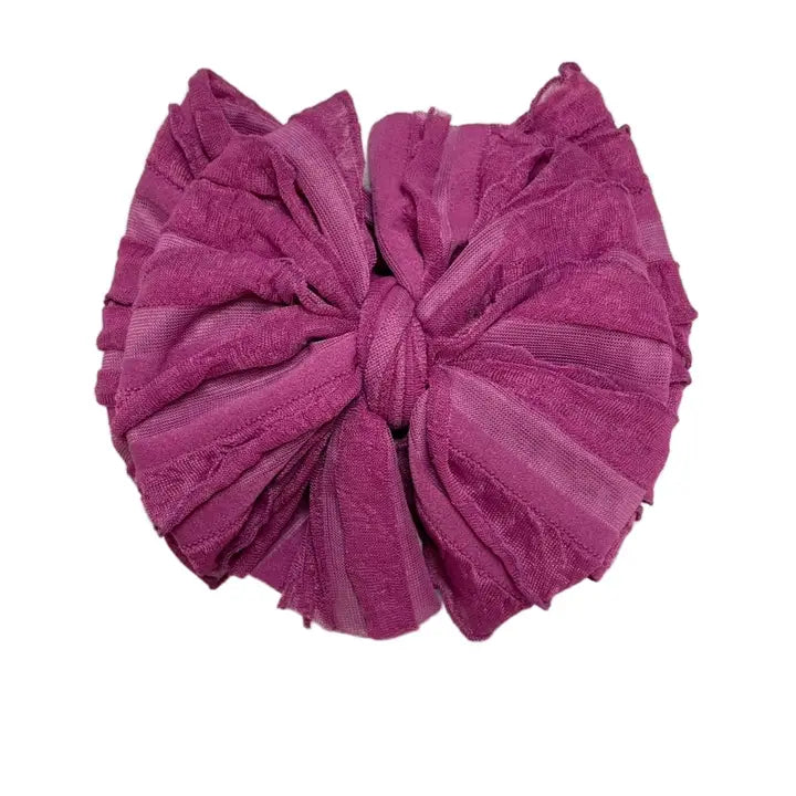 Baby Ruffled Headband - Berry