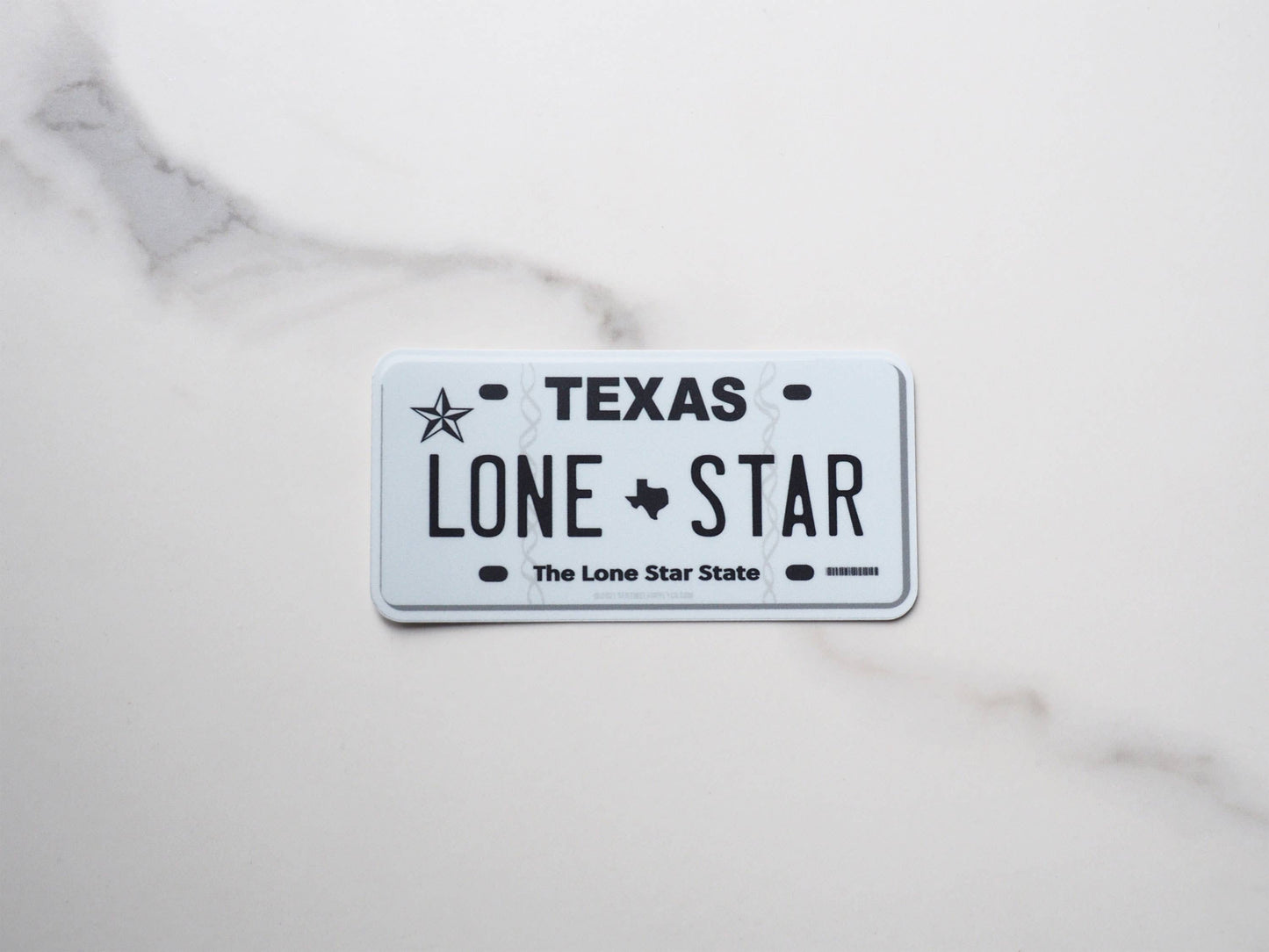 Lone Star License Plate Sticker