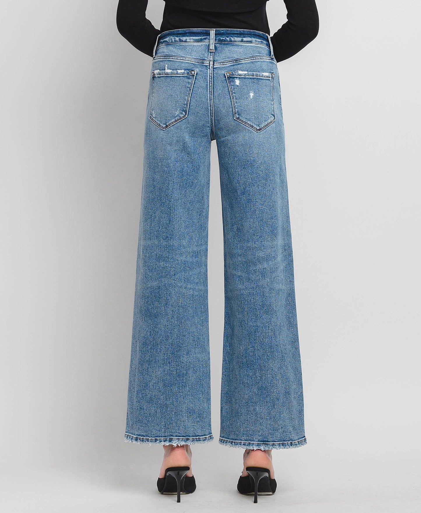 FM - HIGH RISE WIDE LEG JEANS ELBE RIVER