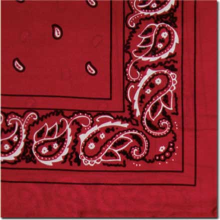 Red Bandana Silk Scarf