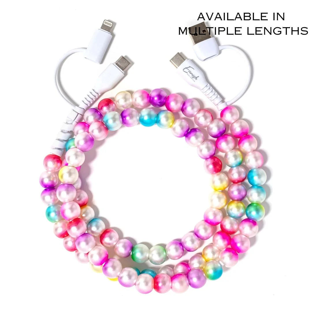 Erimish Multi-Pearl Beaded Phone Charger – Elegant Portable Power Bank