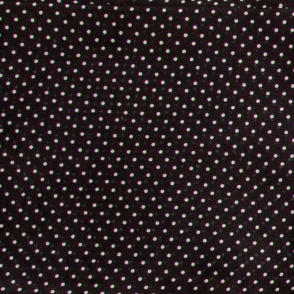 Wyoming Traders 20" Cowboy Black Polka Dot Silk Scarf
