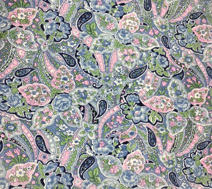 Frontier Blue Paisley Silk Scarf