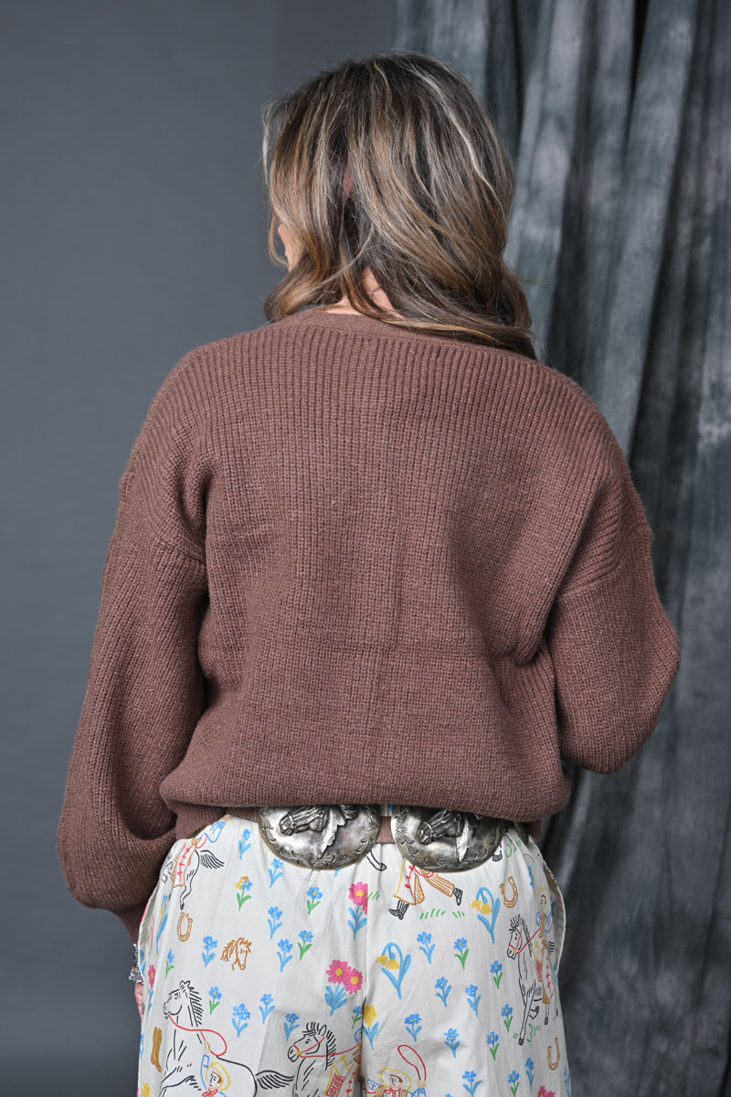 Cropped Cardigan Sweater