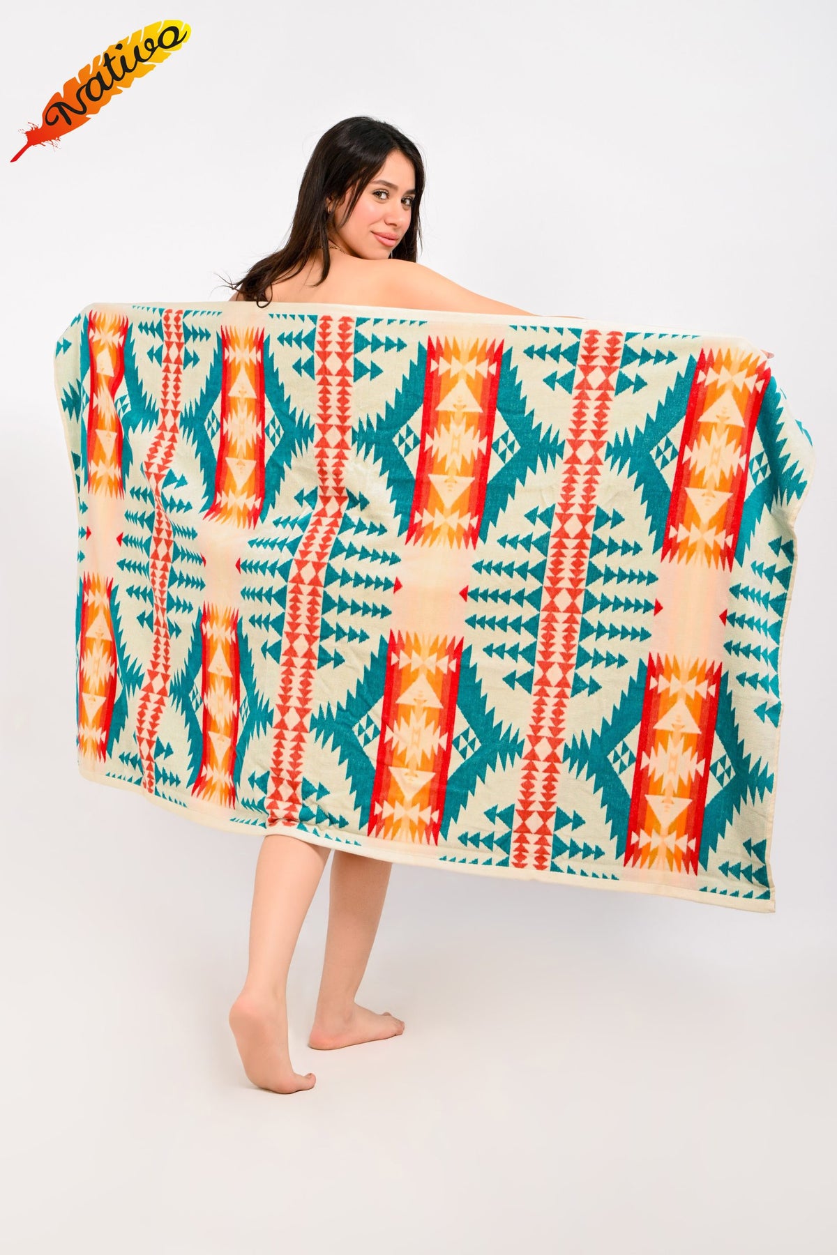 Nativo Black 100% Cotton Bath Sheet Beach Towel 36" x 67"
