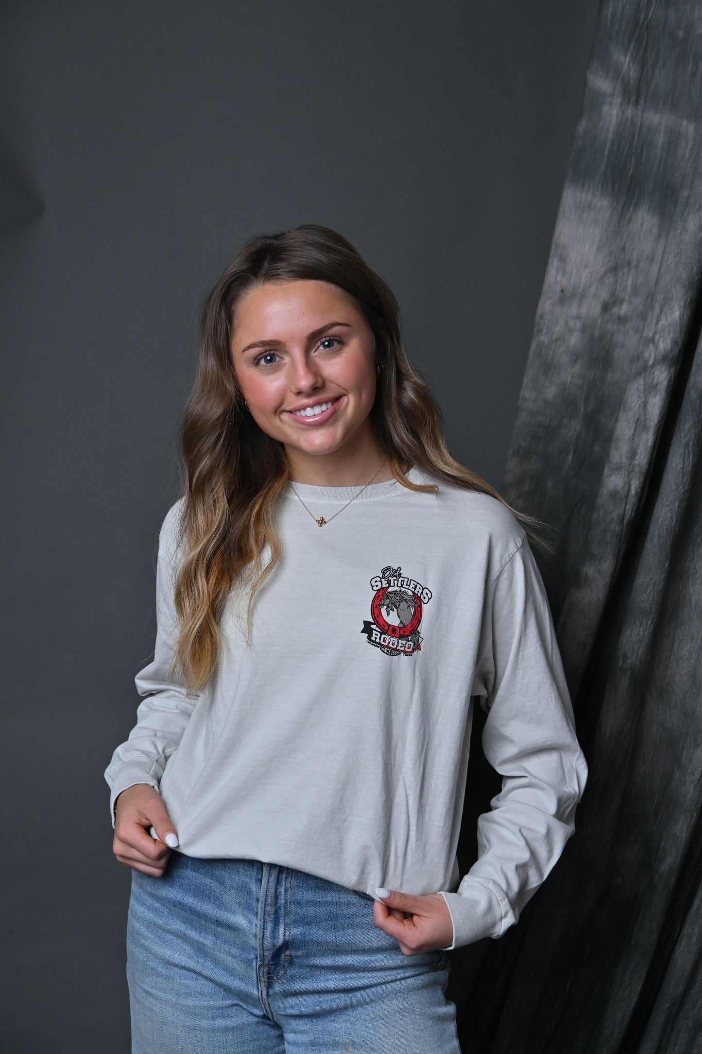 Old Settlers Rodeo Long Sleeve T-Shirt Cement