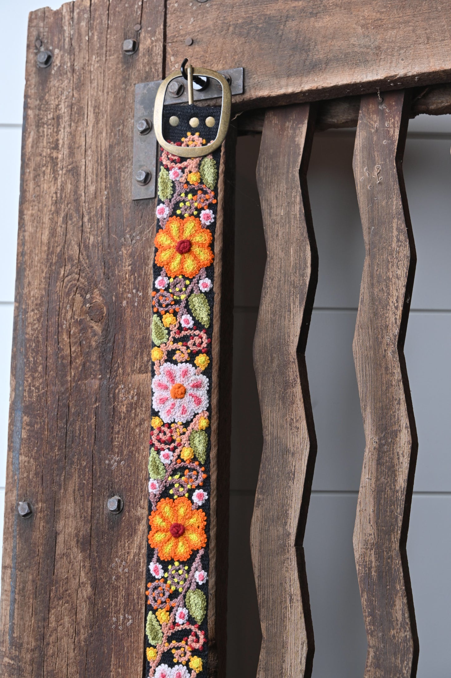 Karma Living Black & Floral belt - L
