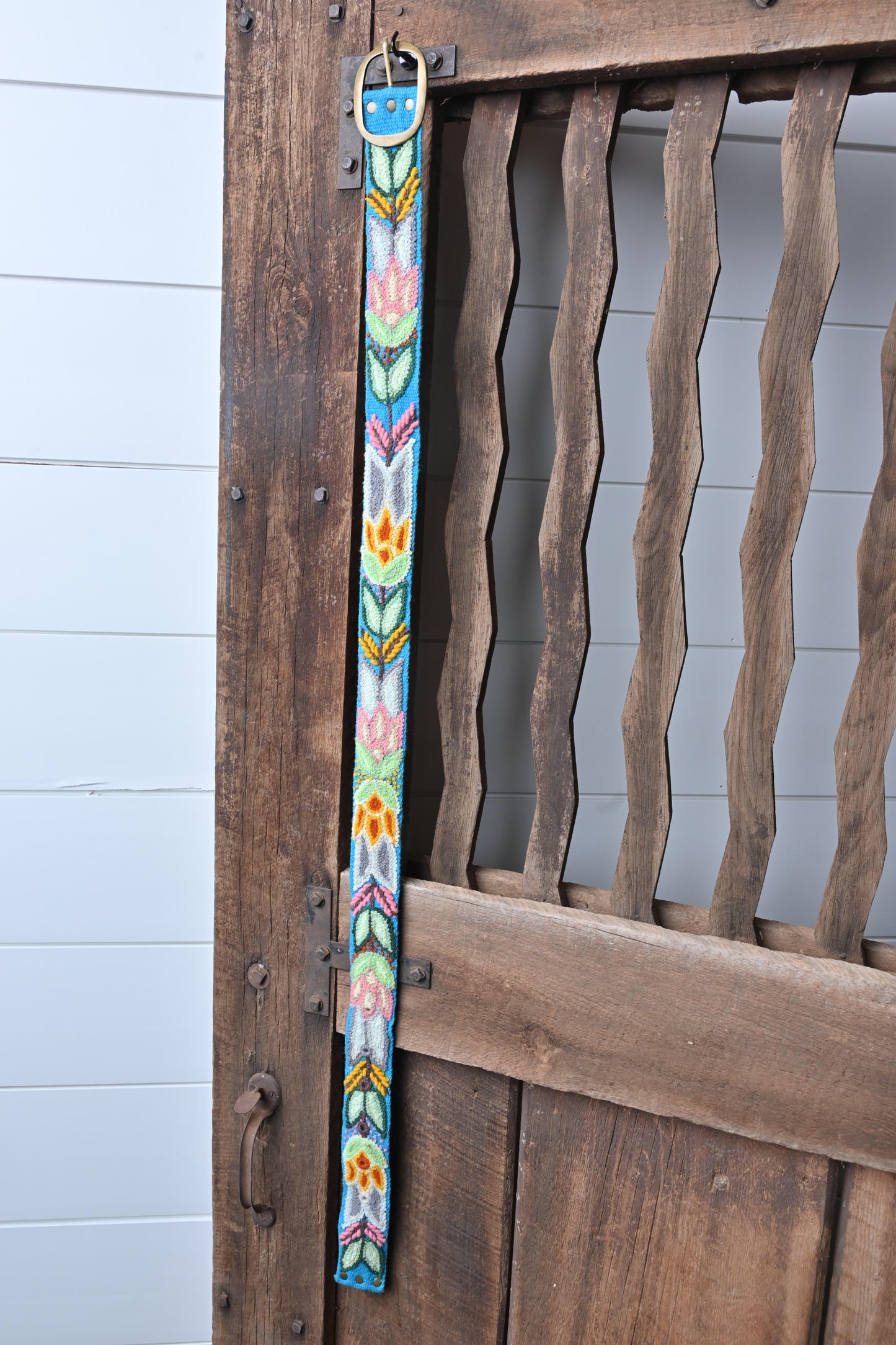 Karma Living Turquoise & Floral belt - M