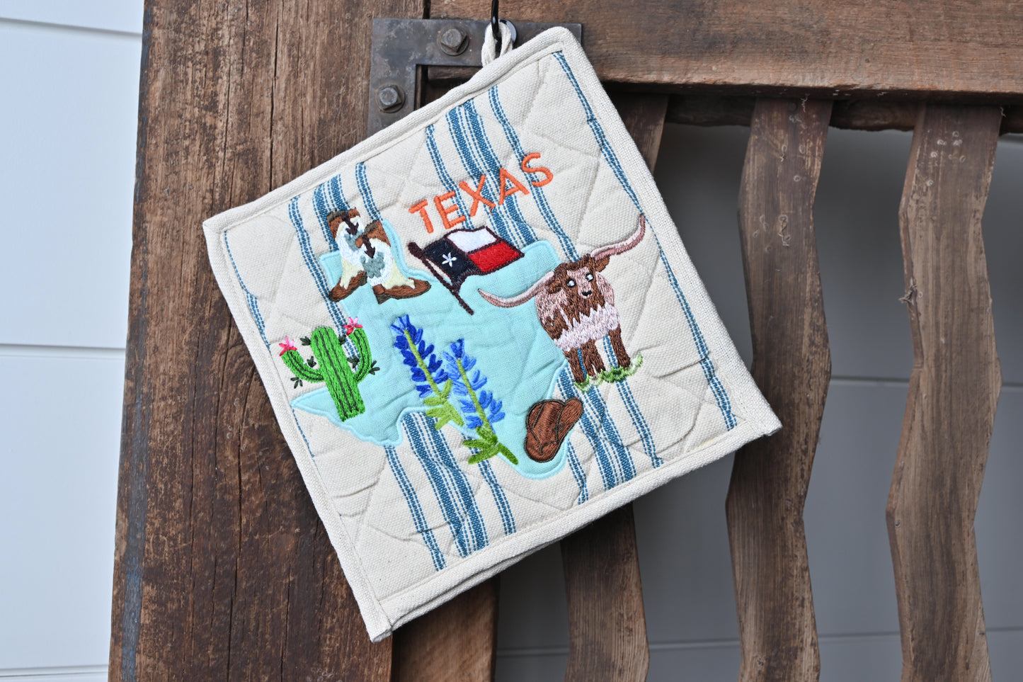 TEXAS ICONS POT HOLDER 8x8