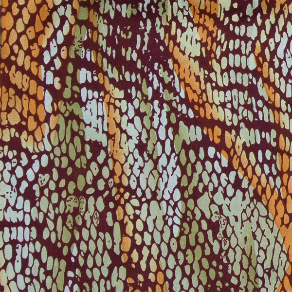 Wyoming Traders 34.5" Gecko Charmeuse Silk Scarf