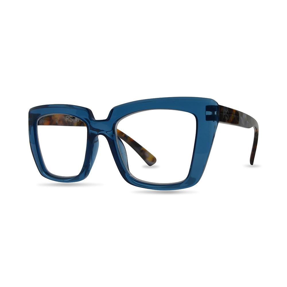 RS Eyeshop Blue Reader Glasses – Stylish Square Reading Glasses