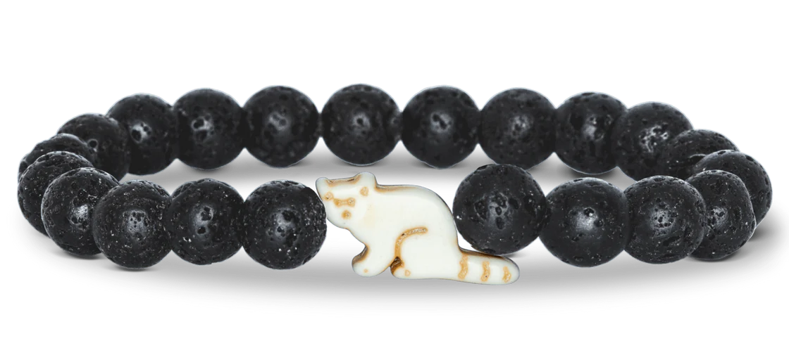 Dash Bracelet-Red Panda Lava Stone