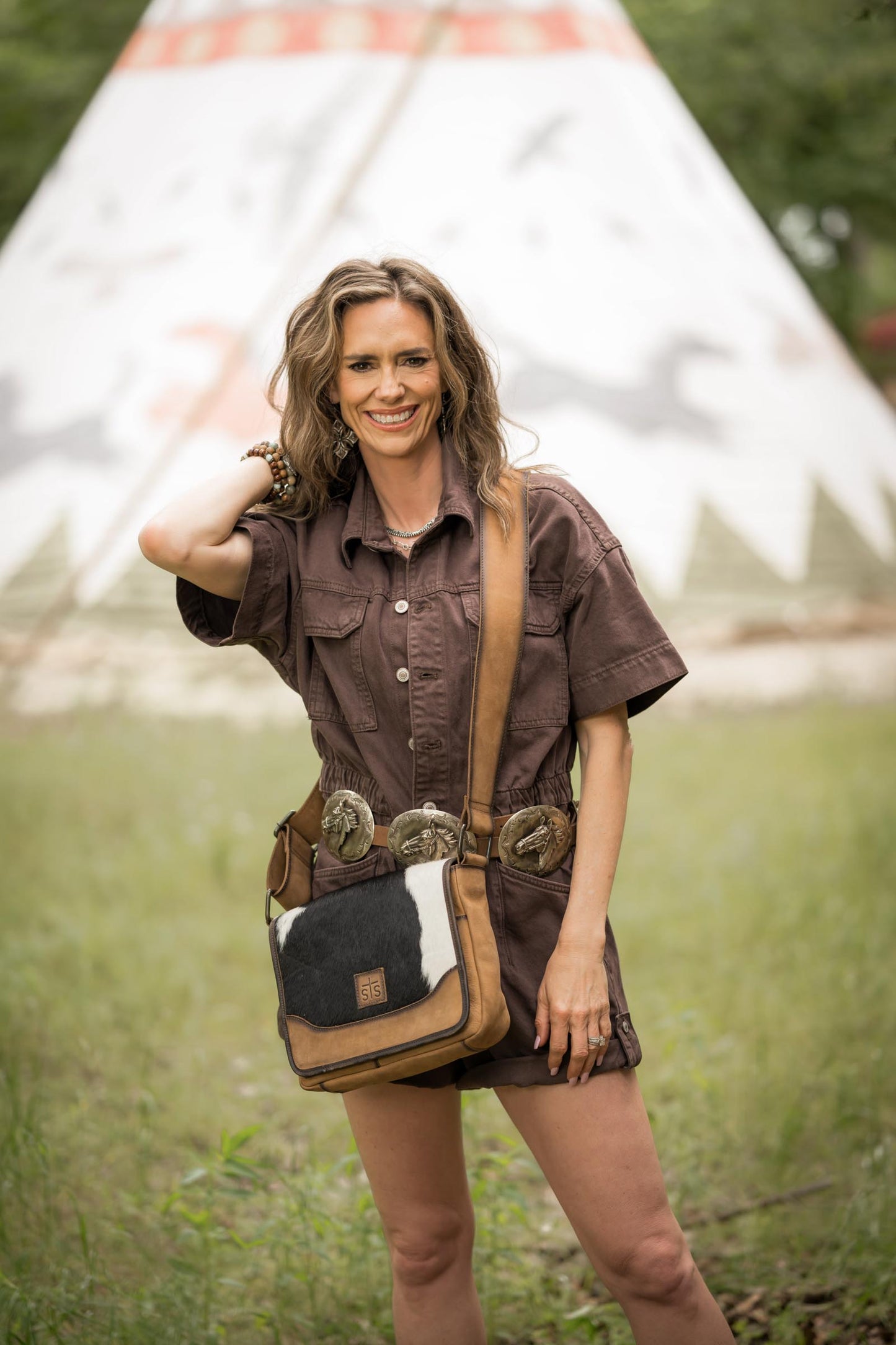 Cowhide Della Crossbody