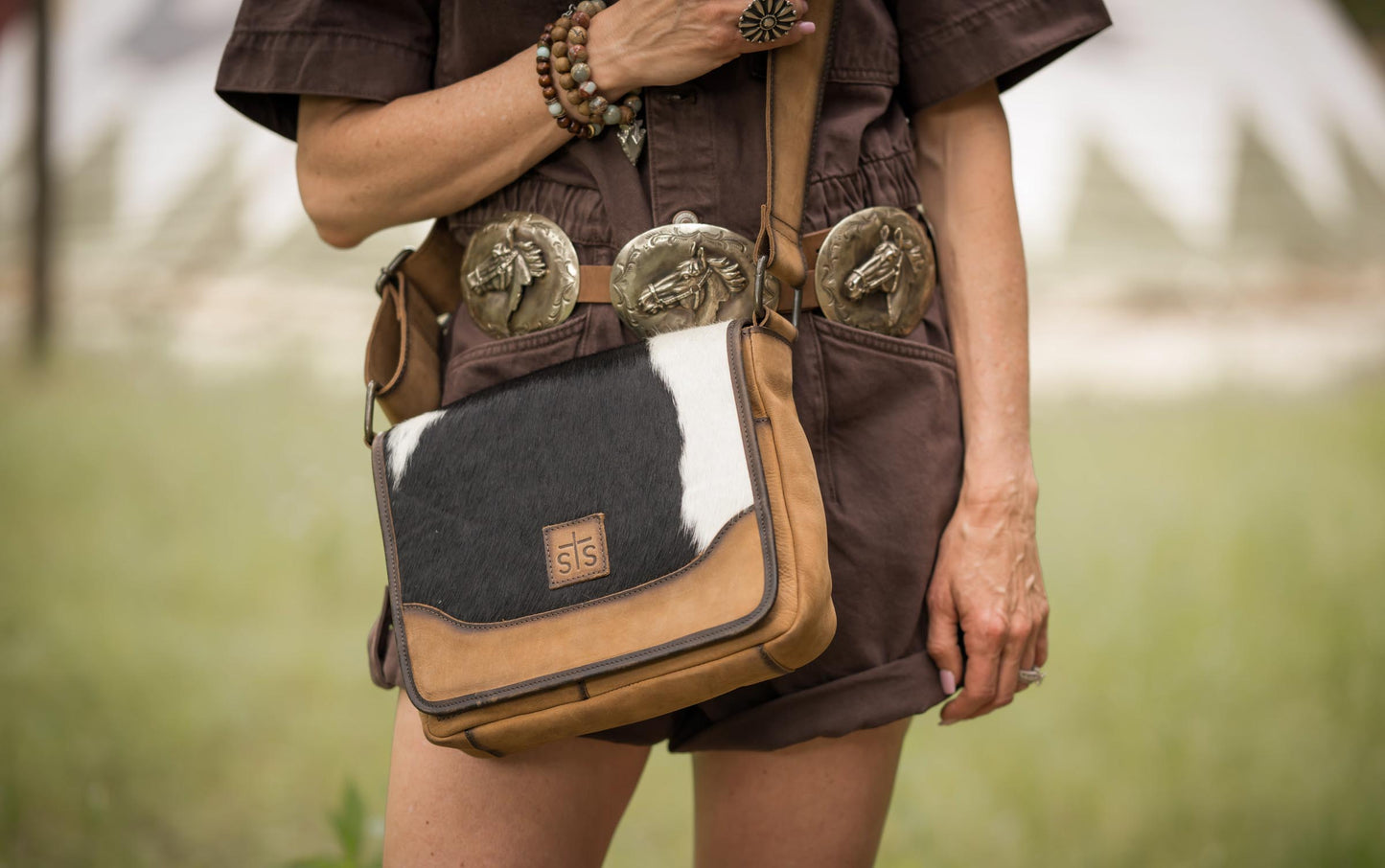 Cowhide Della Crossbody
