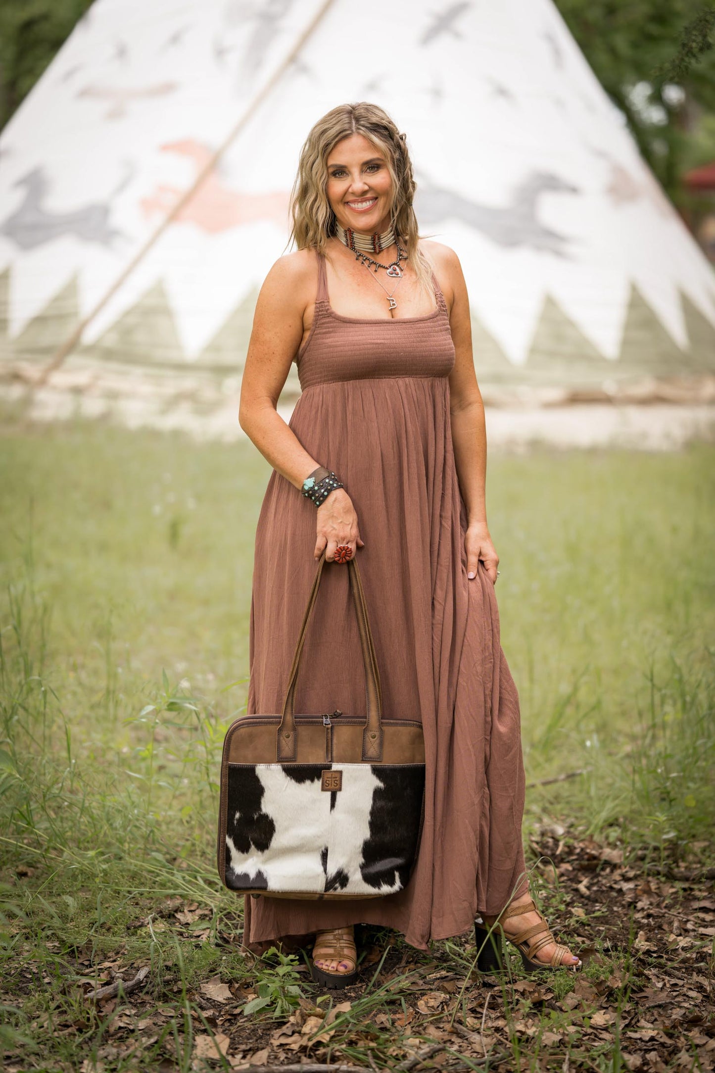Cowhide Laptop Shopper