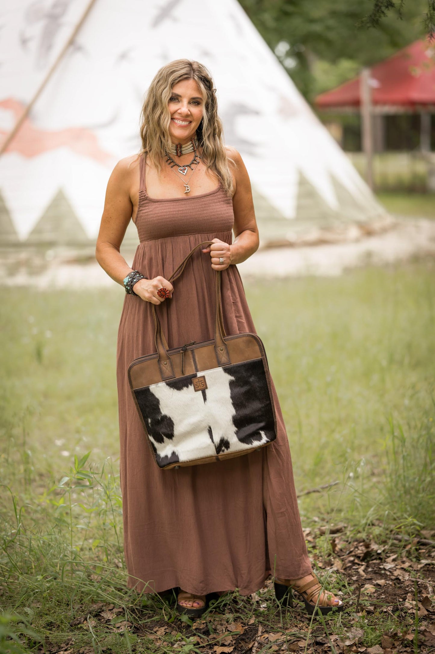 Cowhide Laptop Shopper