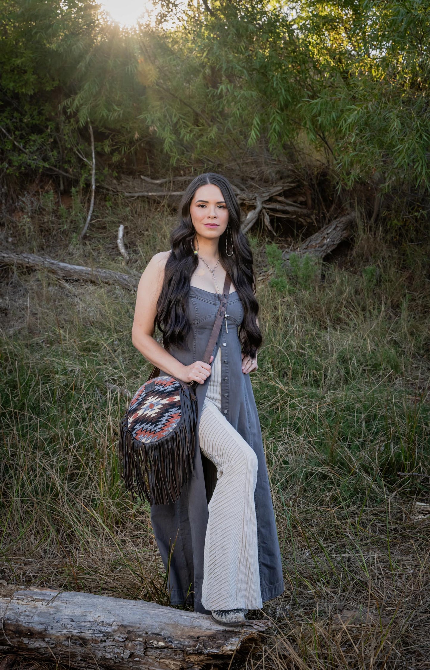 Guadalupe Serape Sage Crossbody