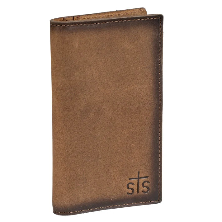 STS Ranchwear Foreman Long Bifold Men's Full-Grain Leather Wallet