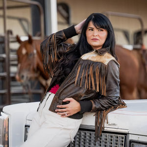 Women's Lettie Fringe Bomber jacket – 1930 Remnant by STS Ranch
