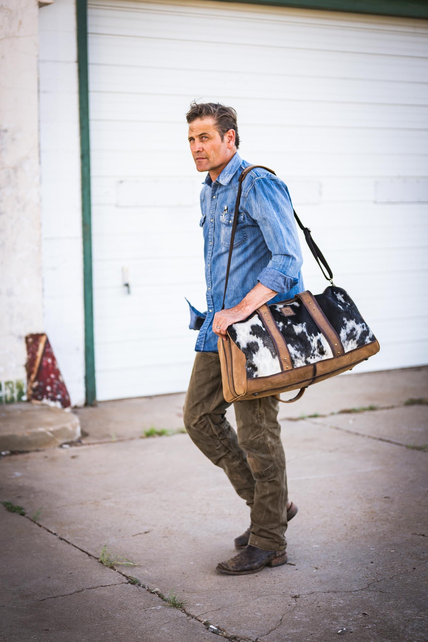 Cowhide Saltillo Duffle