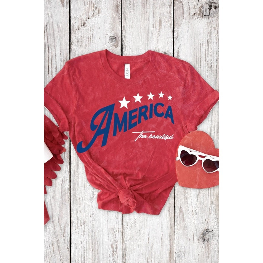 The Beautiful America Tee | Vintage Patriotic Graphic T-Shirt