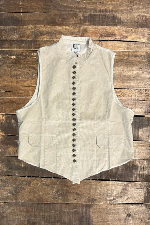 Mesmerized Vest - Parchment Corduroy