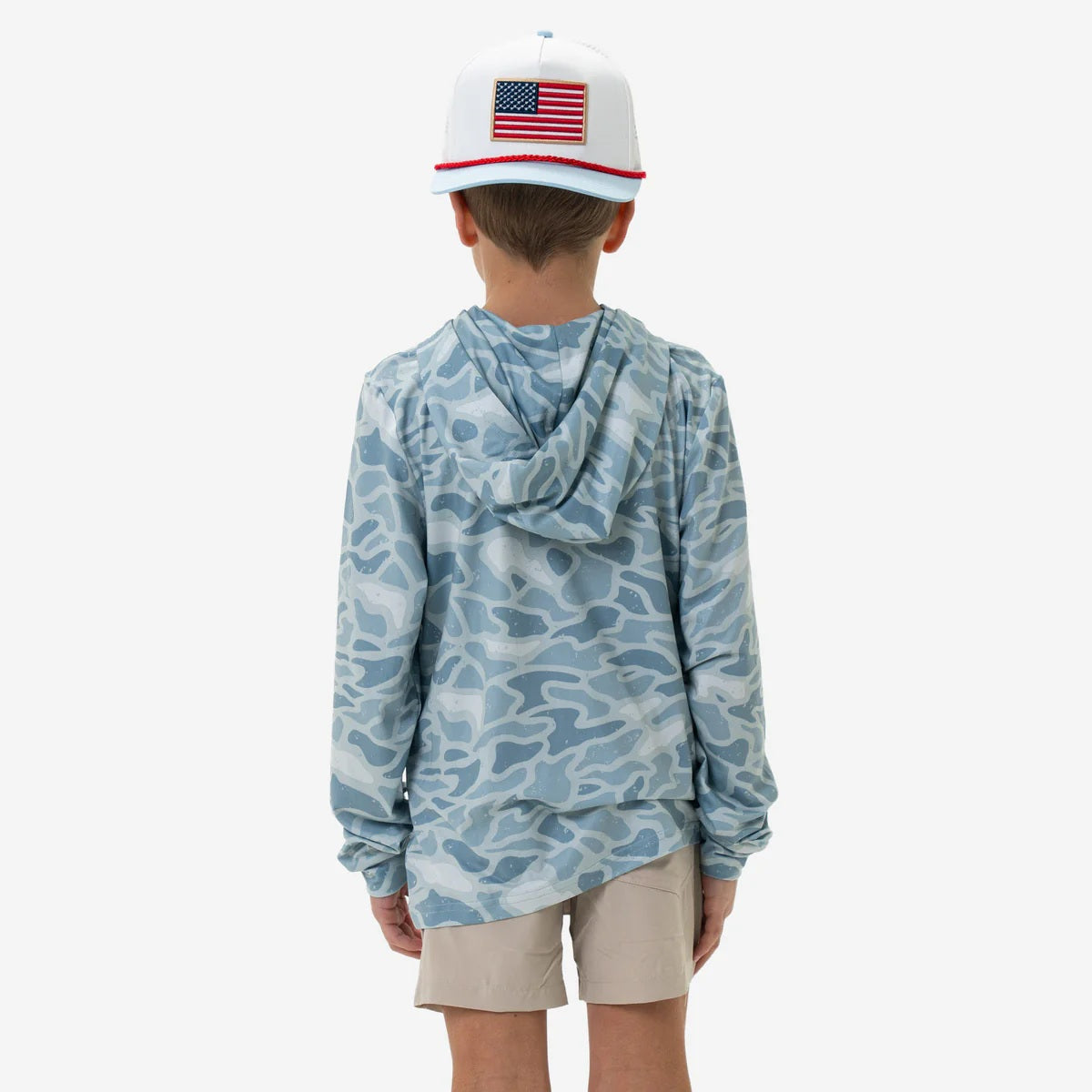 Burlebo Youth Seaside Camo Performance Hoodie