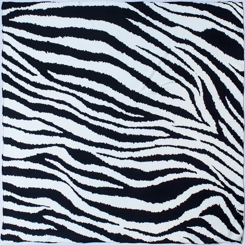 Wyoming Traders 34.5" Zebra Charmeuse Silk Scarf