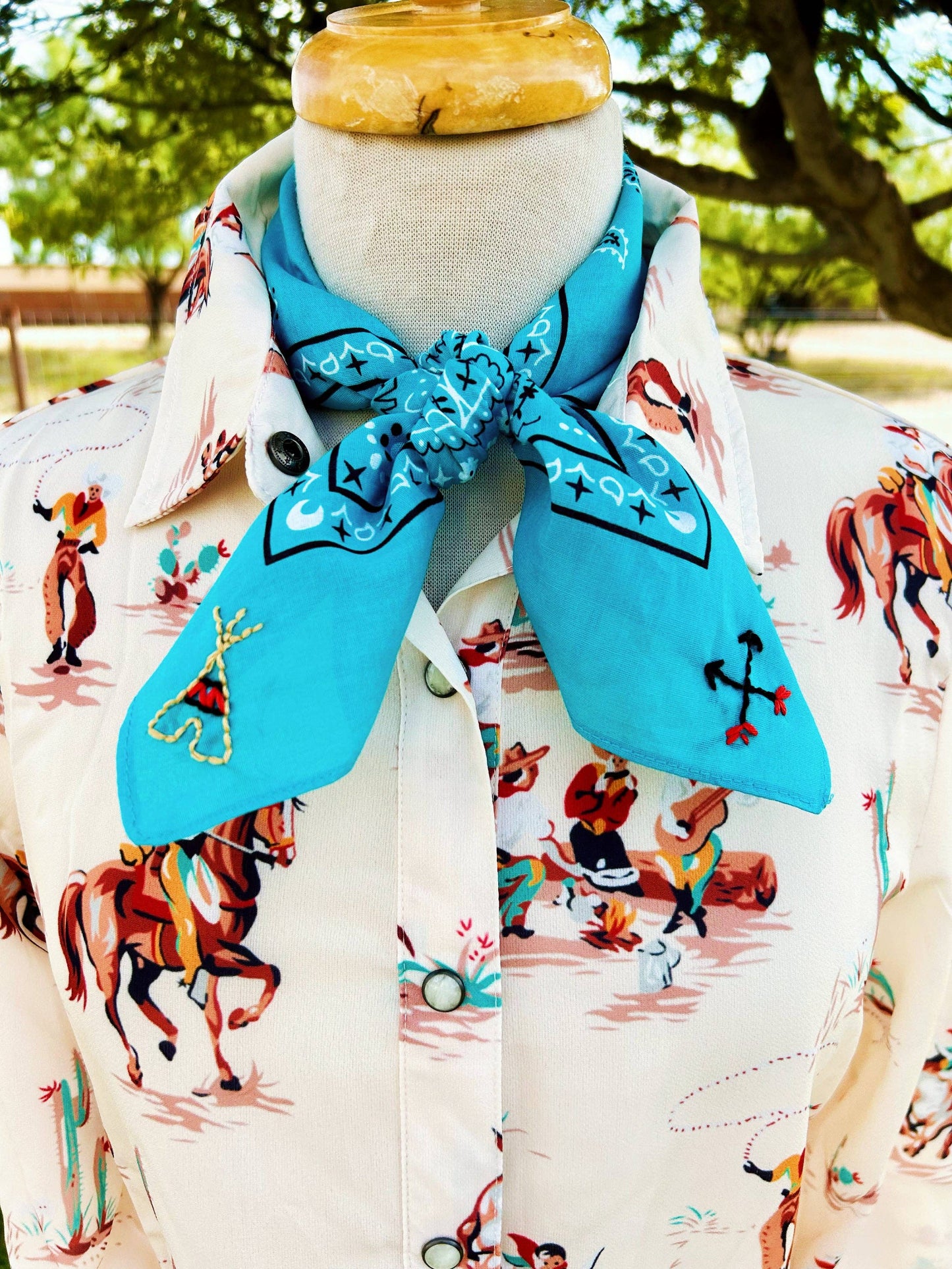 Pradera Blue Taos Bandana
