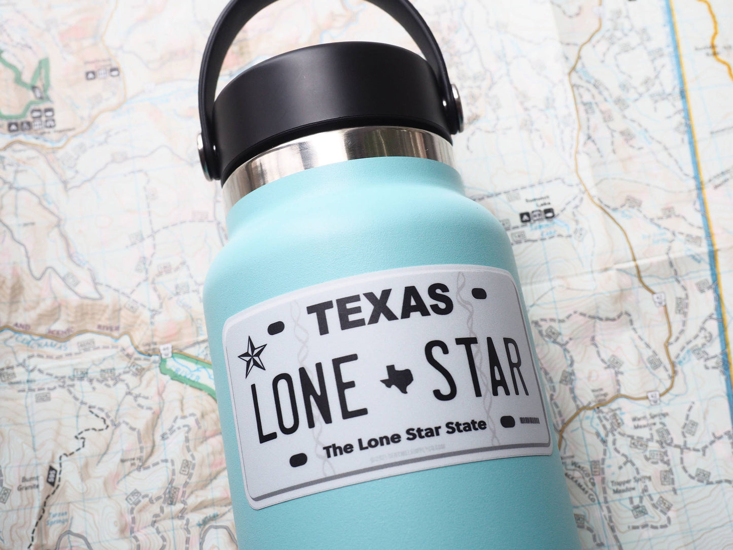 Lone Star License Plate Sticker