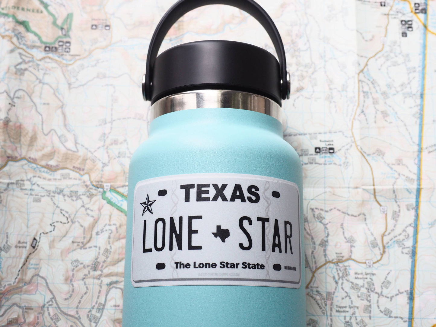 Lone Star License Plate Sticker